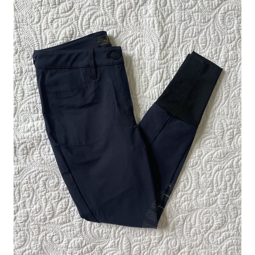 Carma Italia Wonder Pat Breeches IT 38 Navy Knee Grip NWT Italy